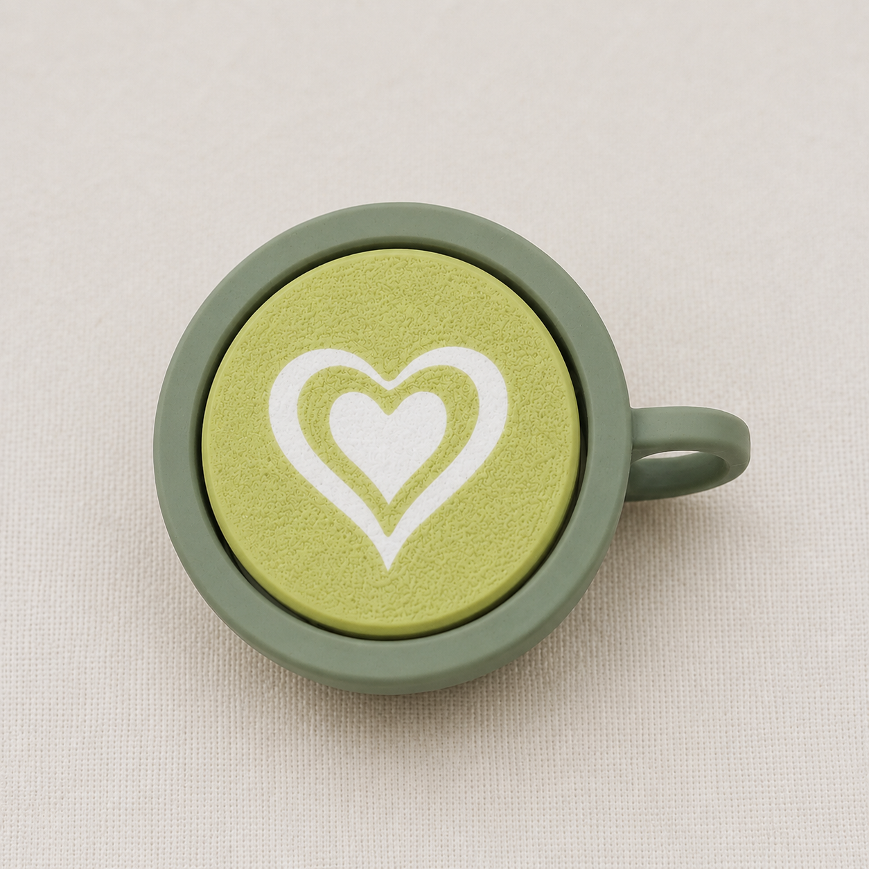 Heart Matcha Latte Clicker & Keychain