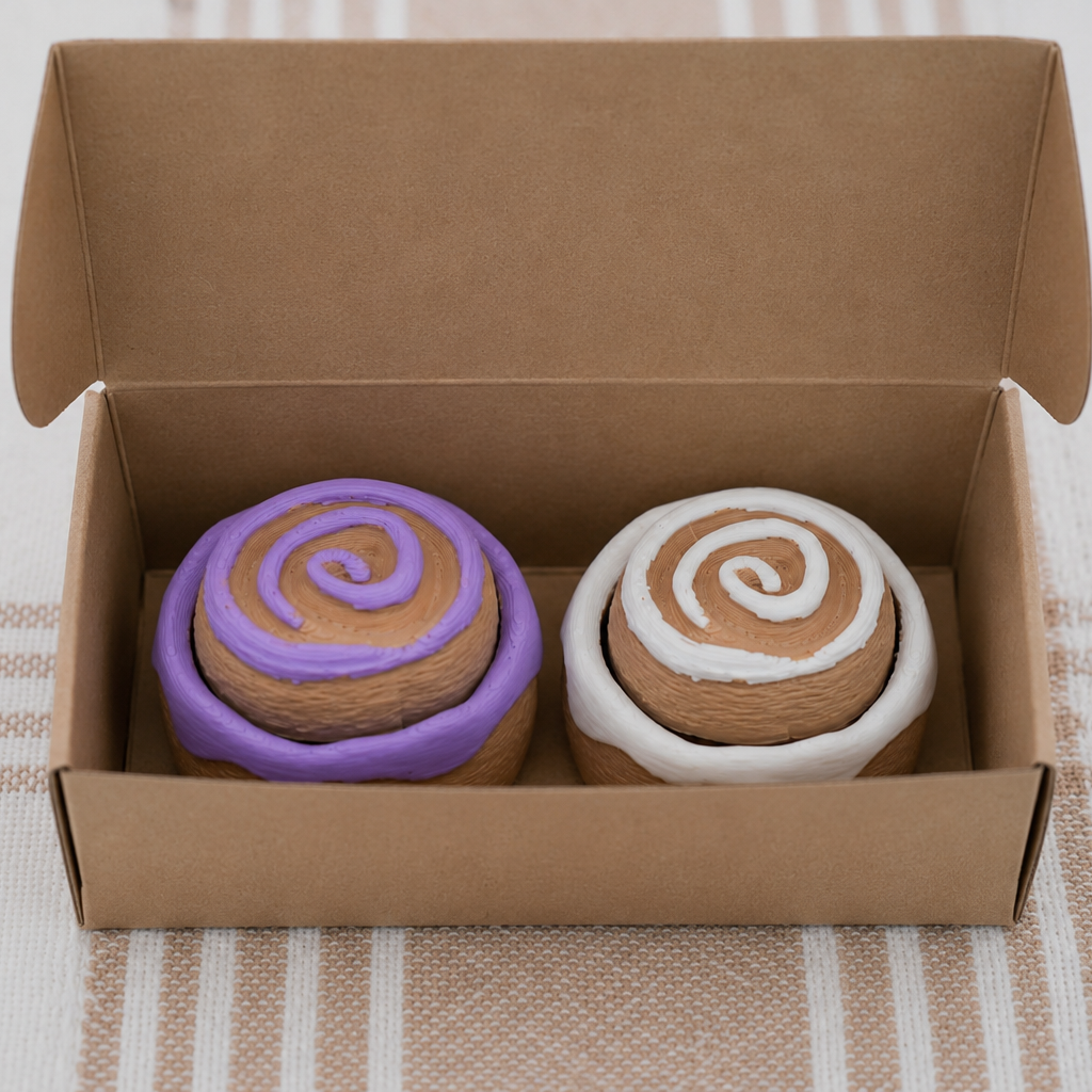 2 pack Cinnamon Roll Keychains