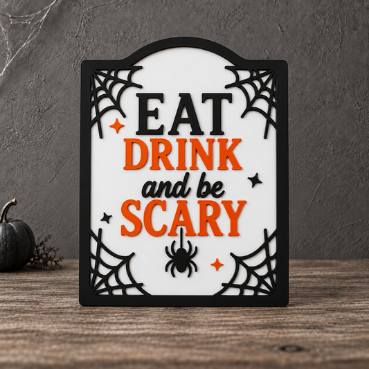 'Eat Drink and be Scary' Halloween Decor