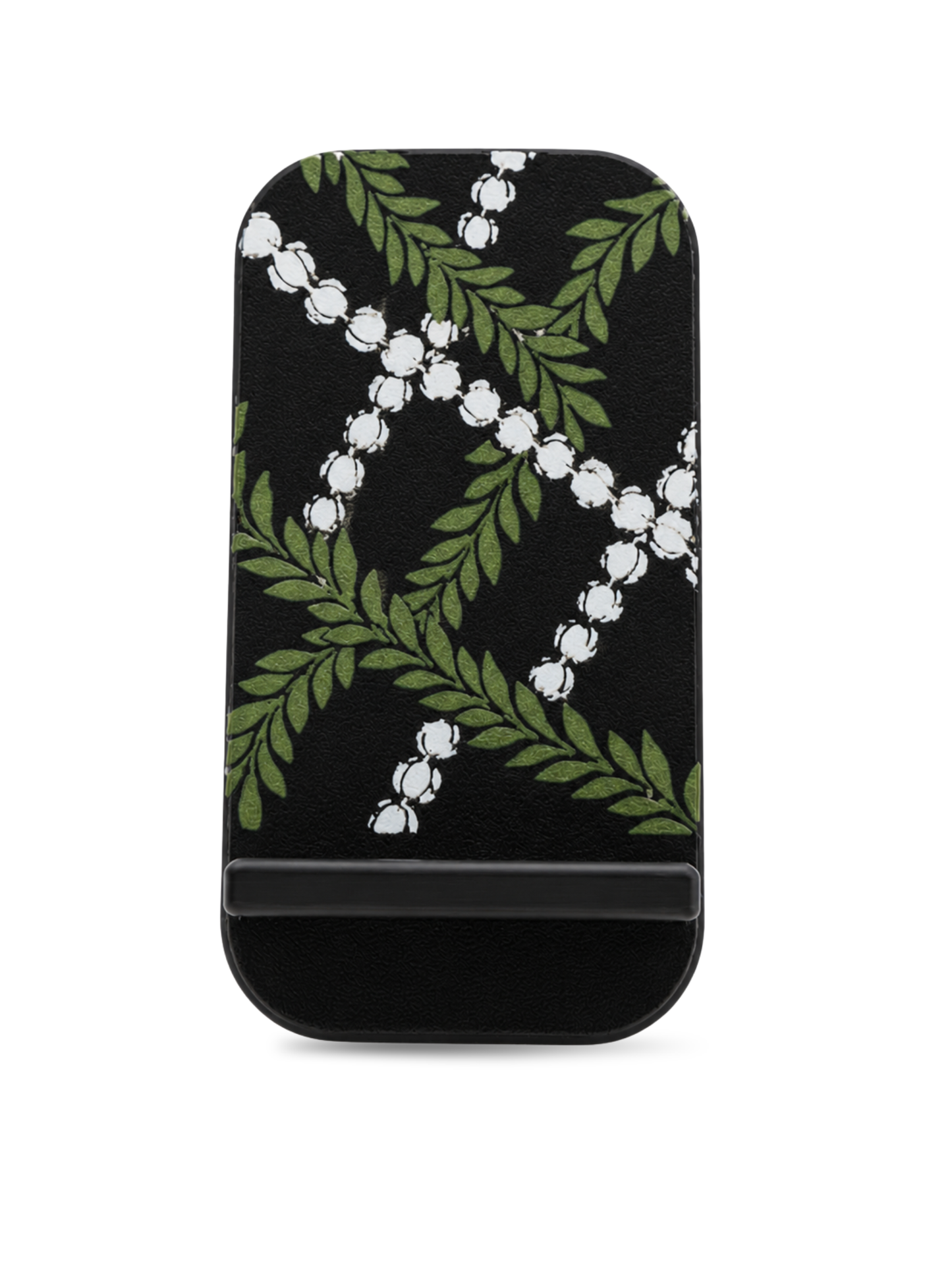 Ti Leaf & Pikake Lei Phone Holder