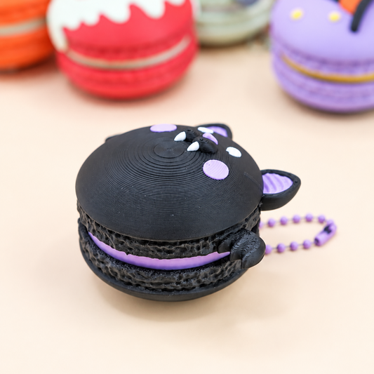 Batty Boo Halloween Macaron Clicker & Keychain
