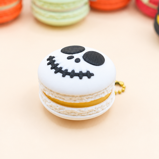 Stitchy Skelly Halloween Macaron Clicker & Keychain