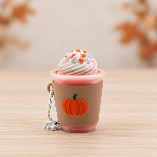Pumpkin Confetti Drink Clicker & Keychain