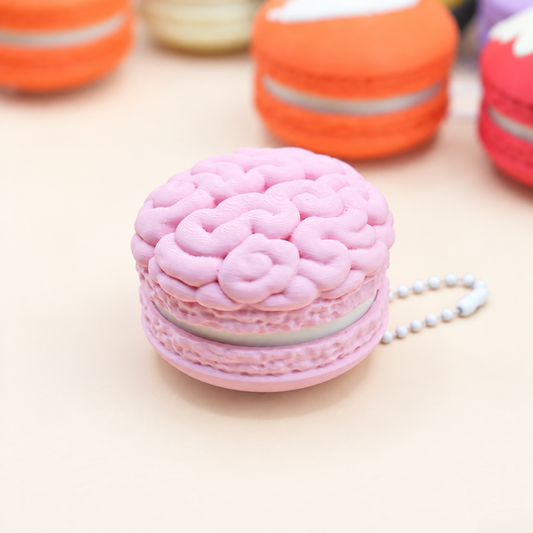 Pink Thinker Halloween Macaron Clicker & Keychain