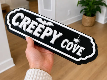'Creepy Cove' Sign Halloween Decor