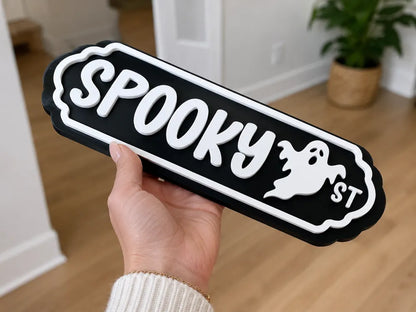 'Spooky ST' Sign Halloween Decor