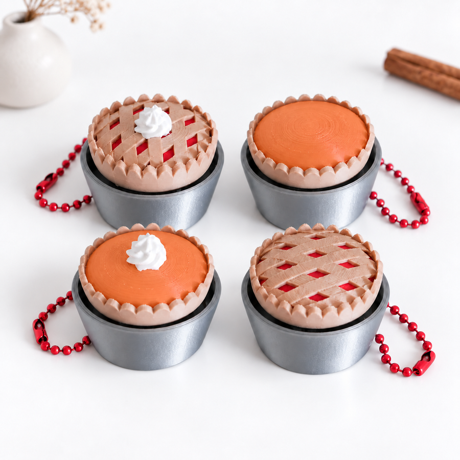Cherry & Pumpkin Pie Clickers with Keychain