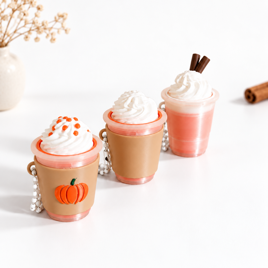 Pumpkin Drink Clickers with Keychain