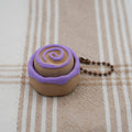 Ube Cinnamon Roll Keychain