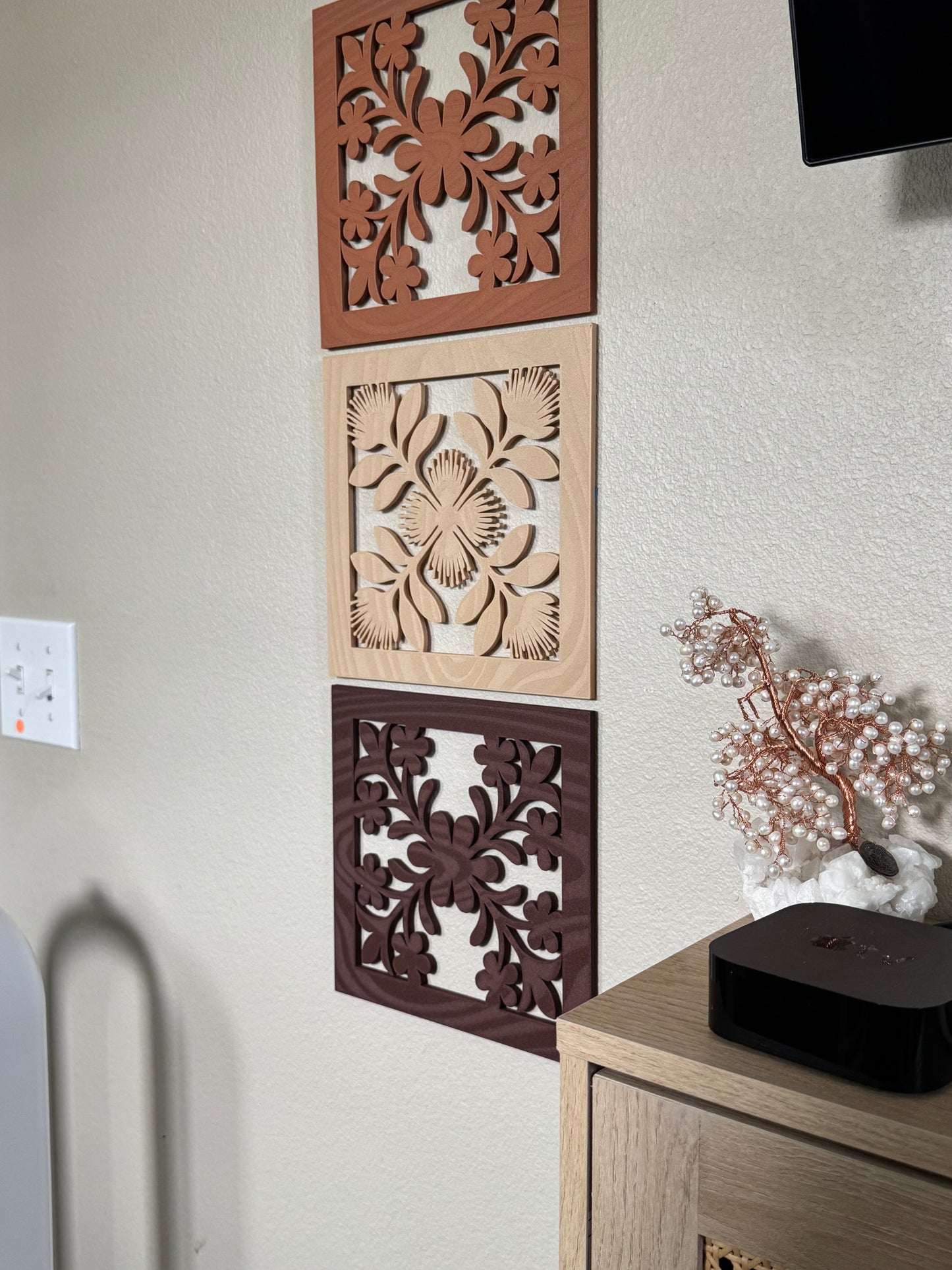 Wall Art - Teak Wood Set of 4