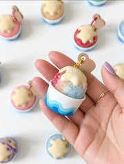 Condensed Milk Shave Ice Clickers with Keychain
