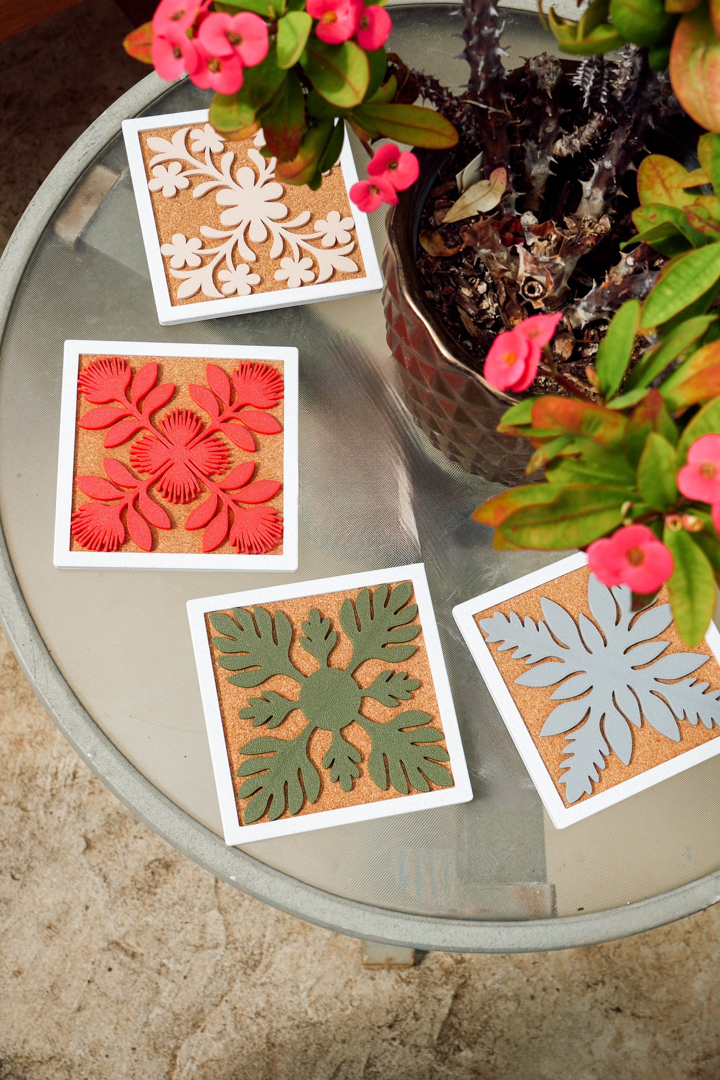 Hawaiian Quilt Coasters