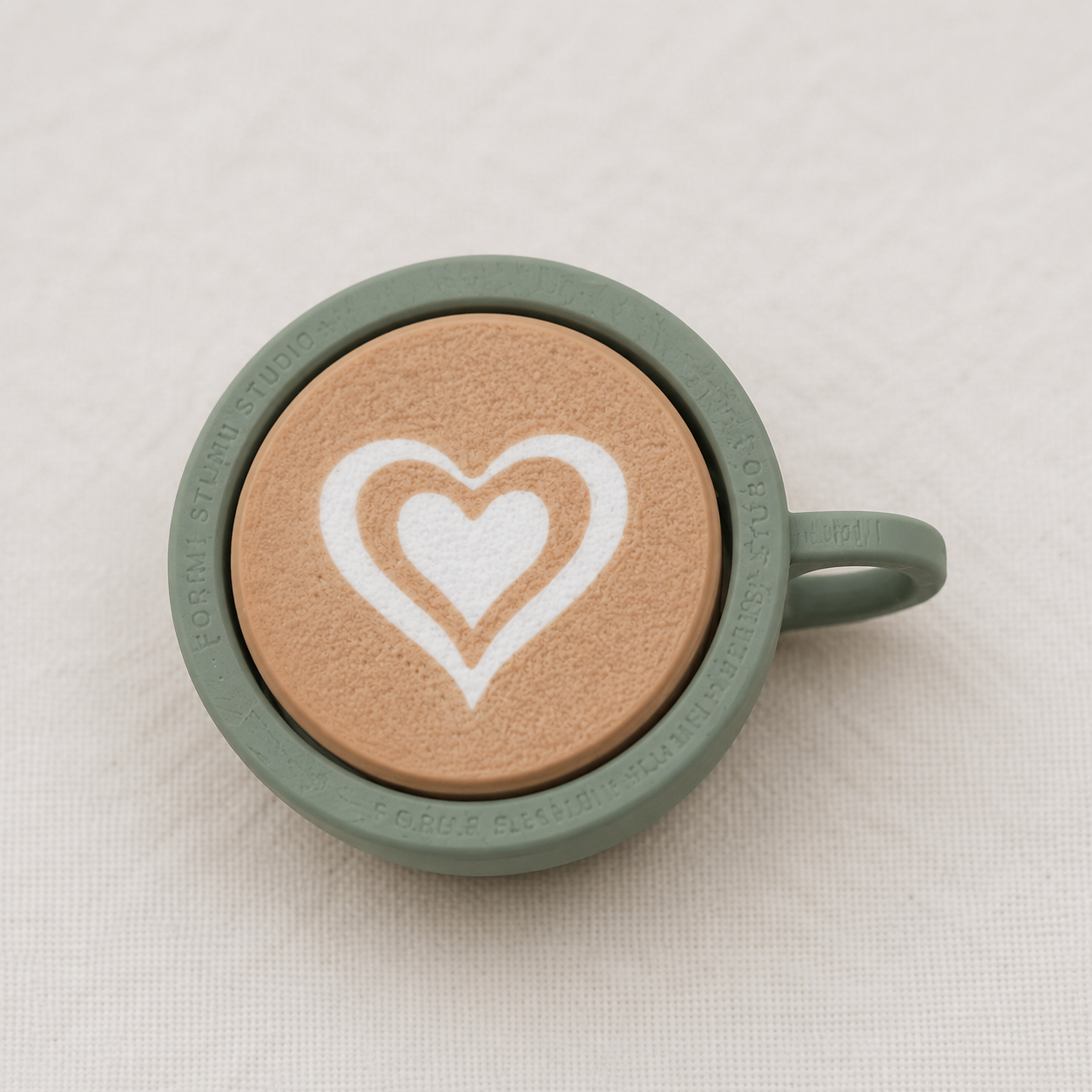 Heart Latte Clicker & Keychain