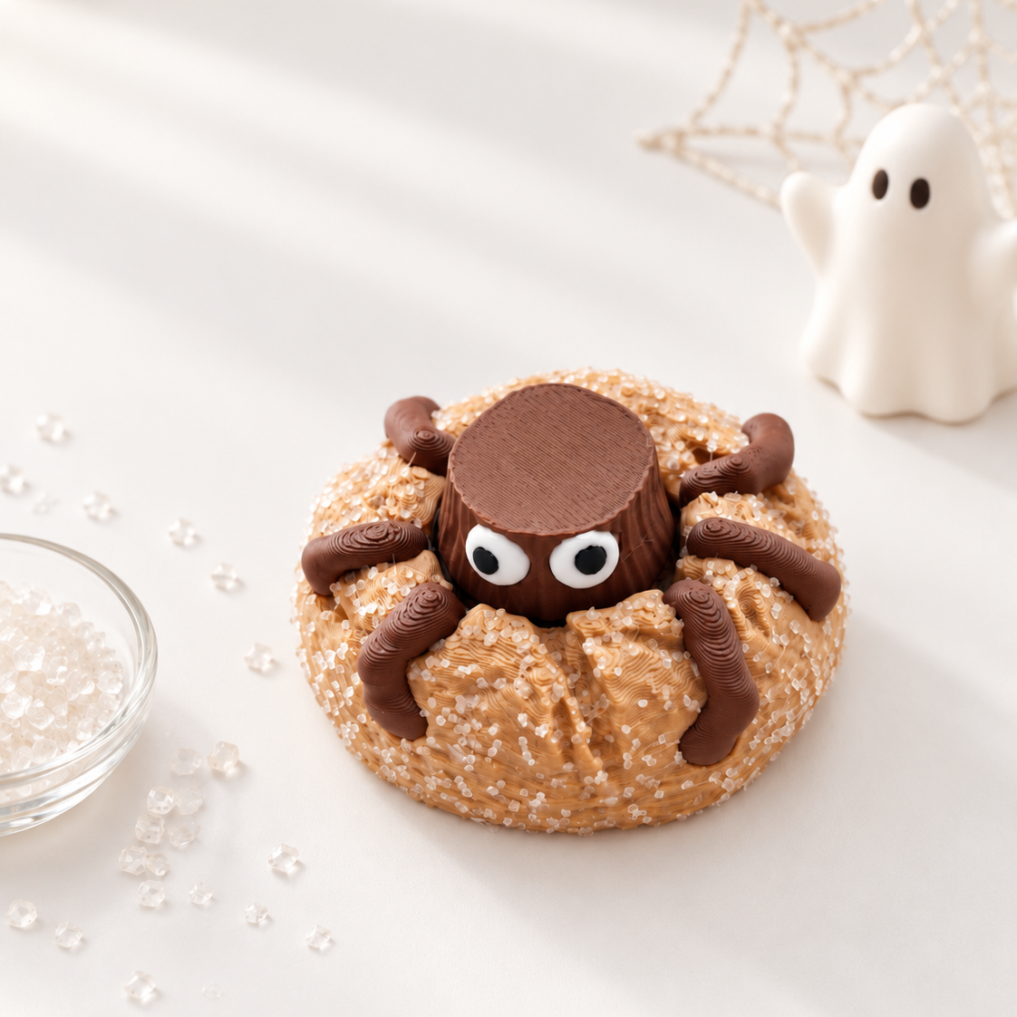 Spider Peanut Butter Sugar Cookie Clicker with Keychain