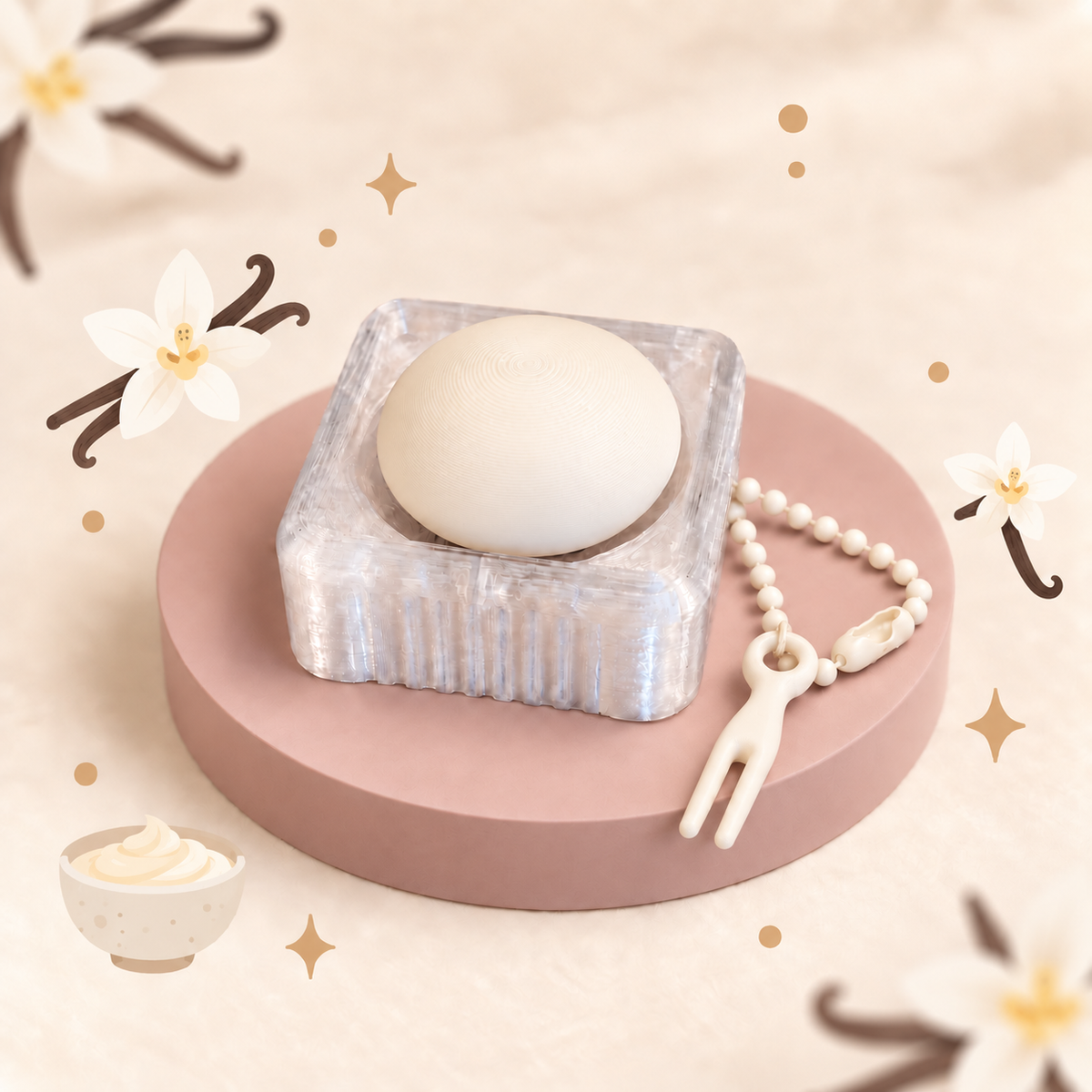 Vanilla Mochi Clicker & Keychain