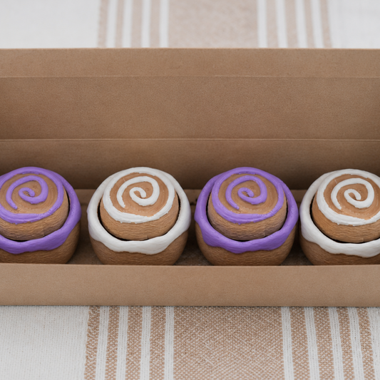 4 pack Cinnamon Roll Keychains